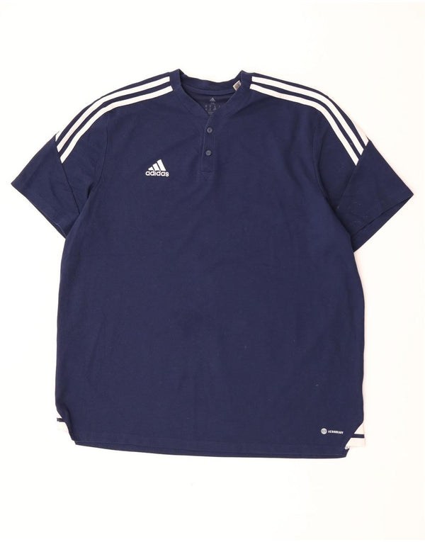 Adidas T-Shirt Homme Top 2XL Bleu Marine Coton
