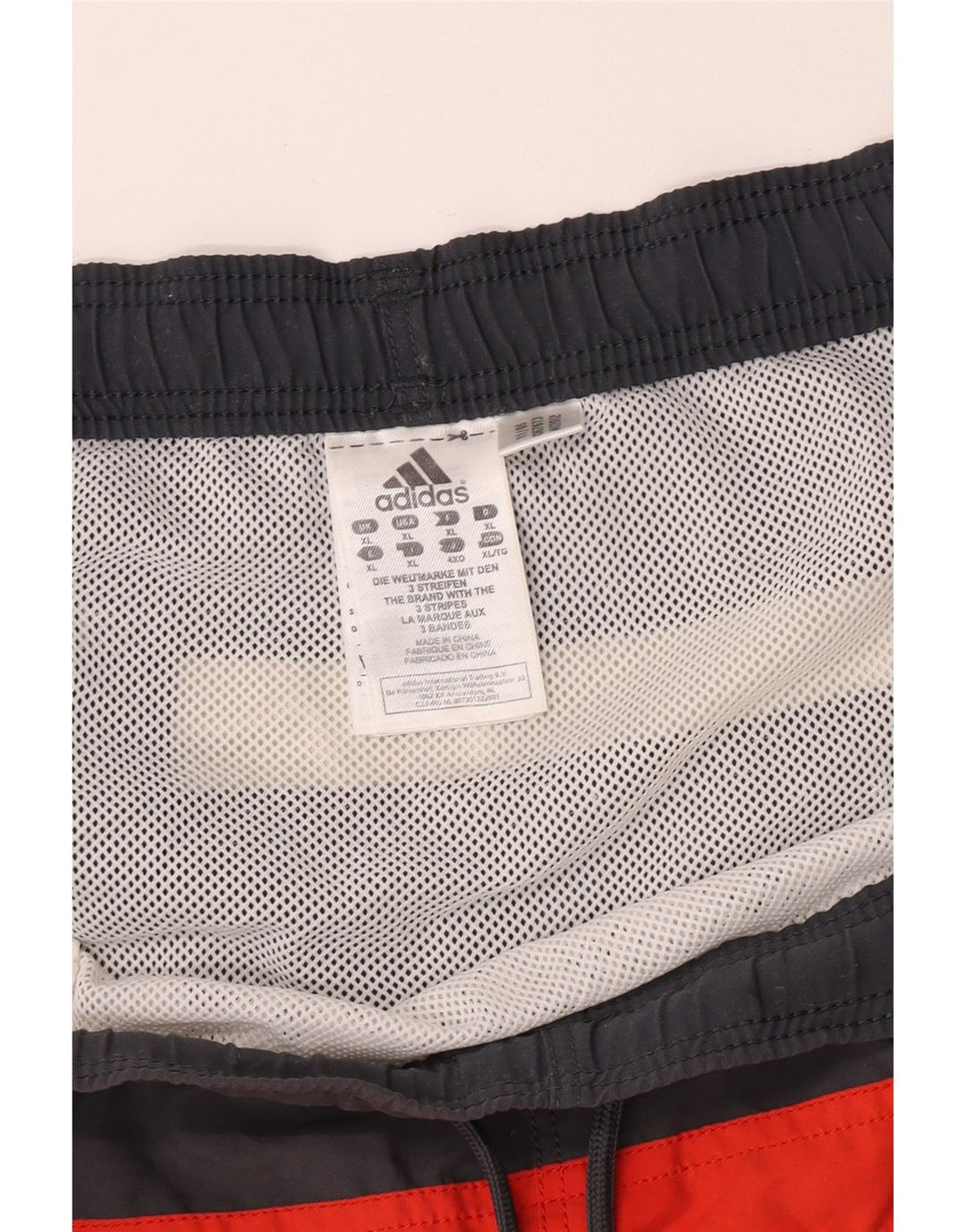 Adidas Short de bain pour homme XL Gris Colorblock Polyester