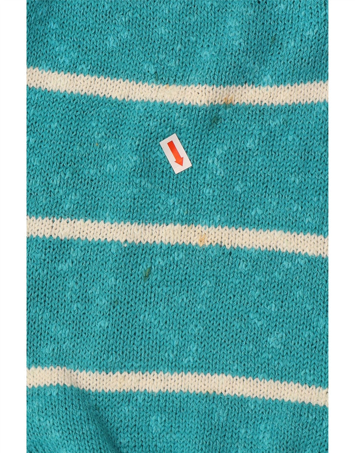 Nanette Pull col boutonné pour femme UK 10 Petit rayé turquoise