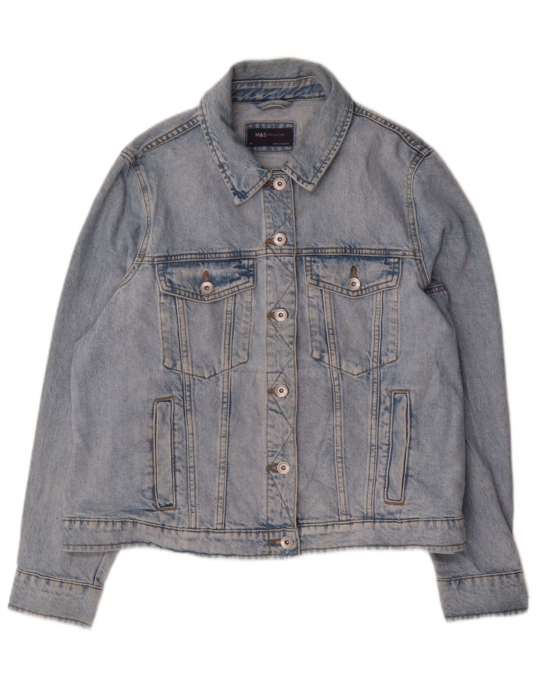 Marks & Spencer Veste en Jean Femme UK 18 XL Bleu Coton