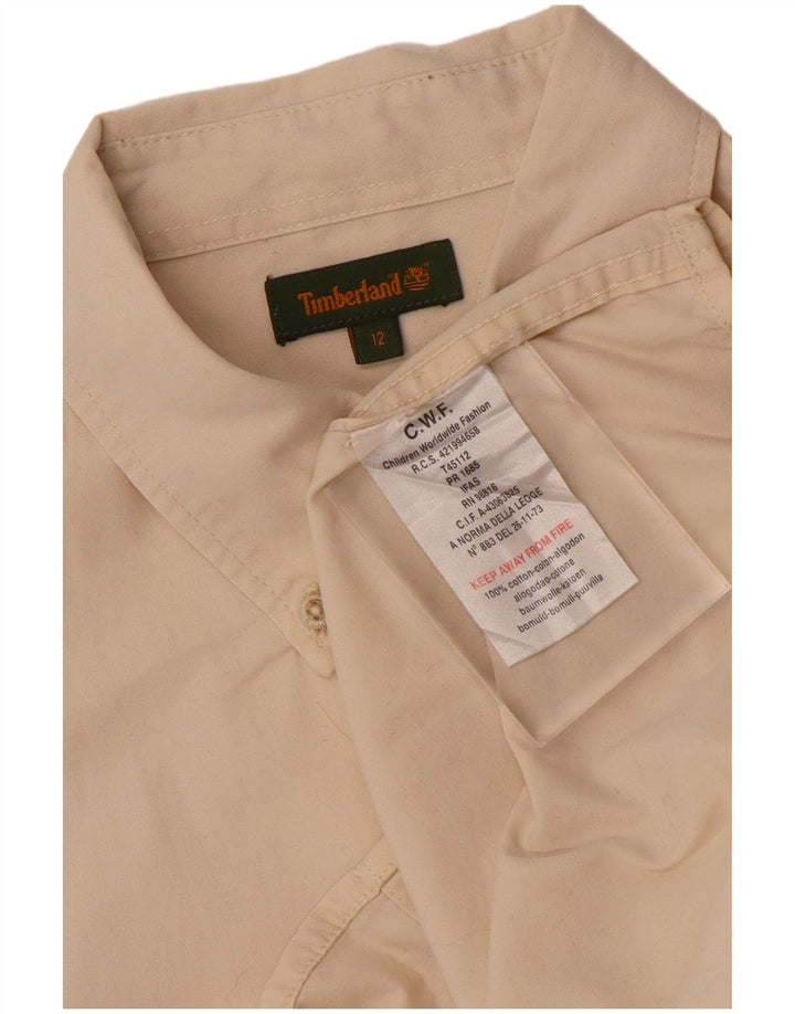 Timberland Chemise Garçon 11-12 ans Beige Coton