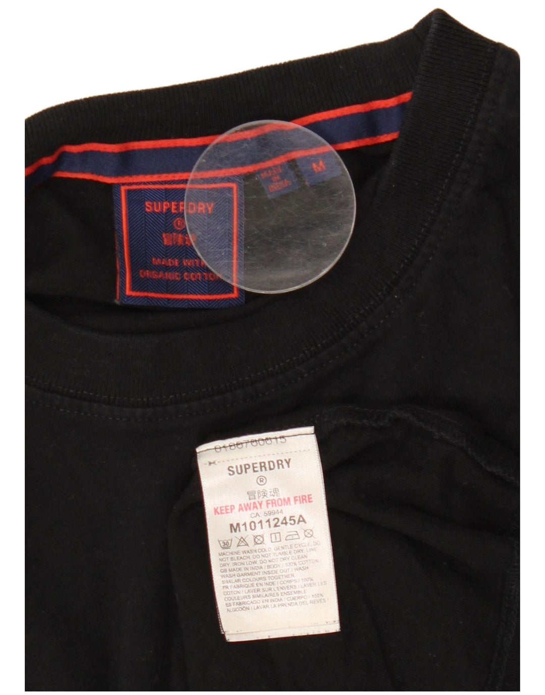 Superdry T-Shirt Homme Noir Moyen Coton