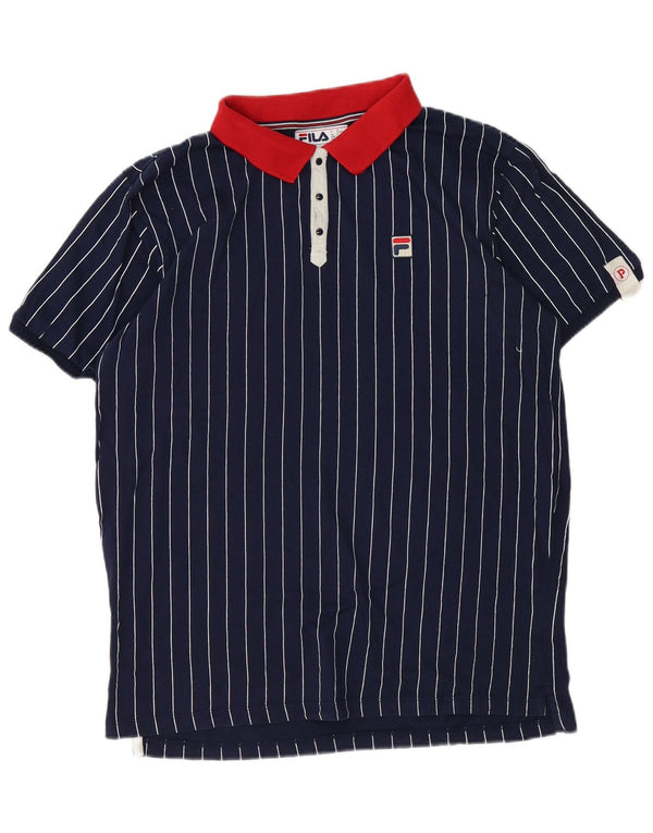 Fila Polo Rugby Graphique Homme Large Bleu Marine Rayé Coton