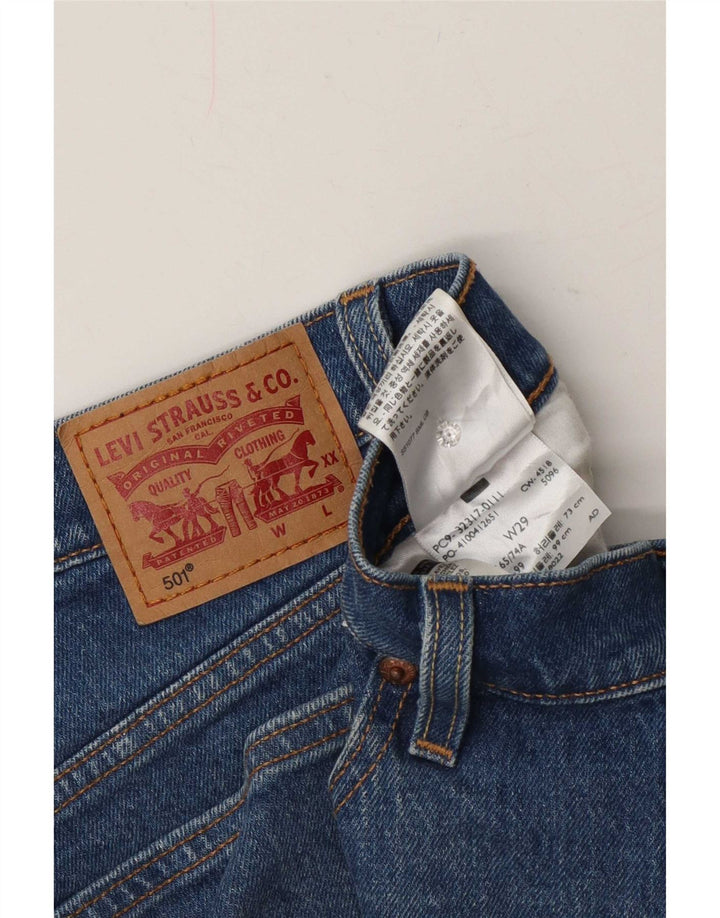 Levi's Short en Jean 501 Femme W29 Small Bleu Coton