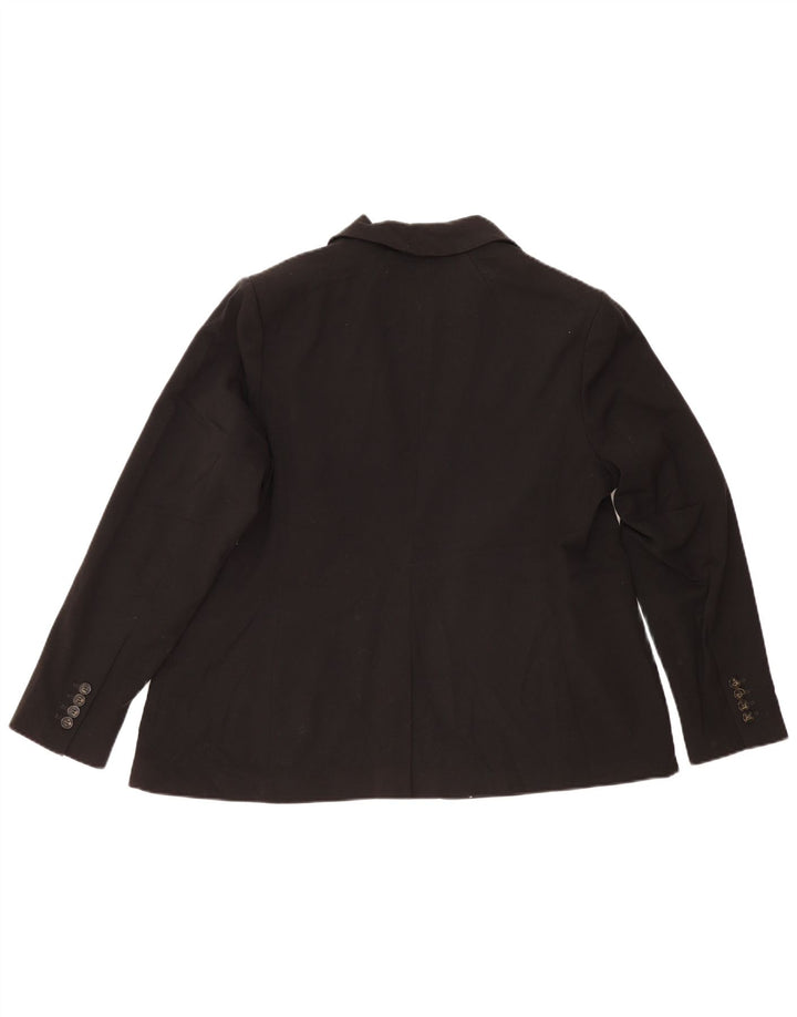 Marks & Spencer Veste blazer à 1 bouton pour femme Coupe ajustée UK 20 2XL Noir