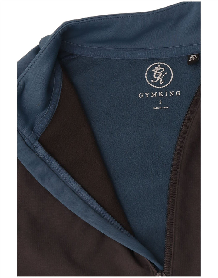 Gym King Sweat-shirt à col zippé pour homme Petit Bleu Colorblock