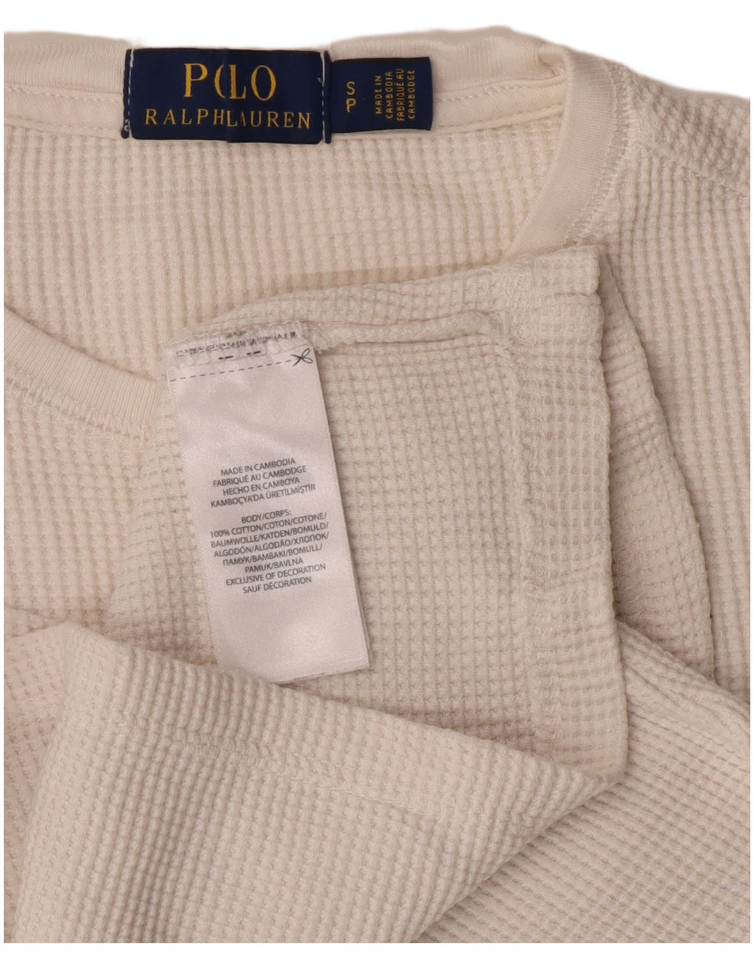 Polo Ralph Lauren Haut à manches longues pour homme Petit coton blanc