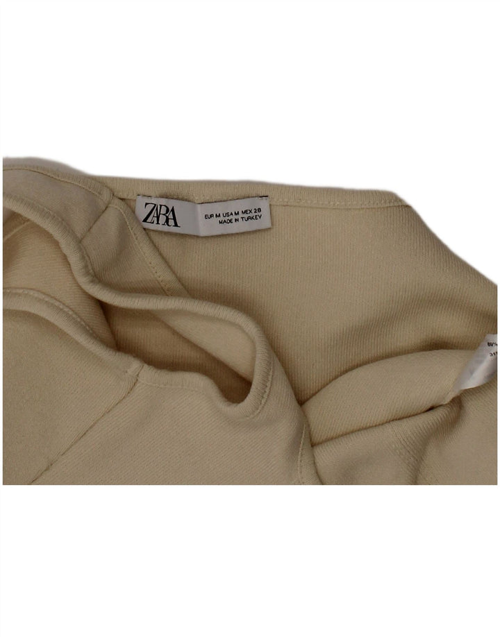 Top Court En Polyamide Beige Moyen | Zara Femme