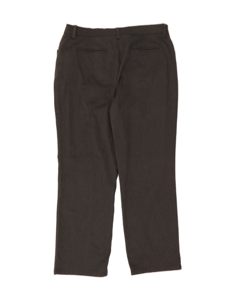 LEE Womens Straight Casual Trousers US 14 XL W34 L39 Grey Cotton Vintage Lee and Second-Hand Lee from Messina Hembry 