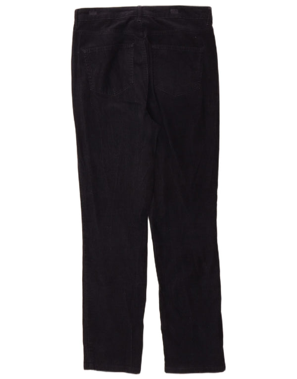 Marks & Spencer Pantalon en velours côtelé pour femme UK 12 Medium W30 L30 Bleu marine