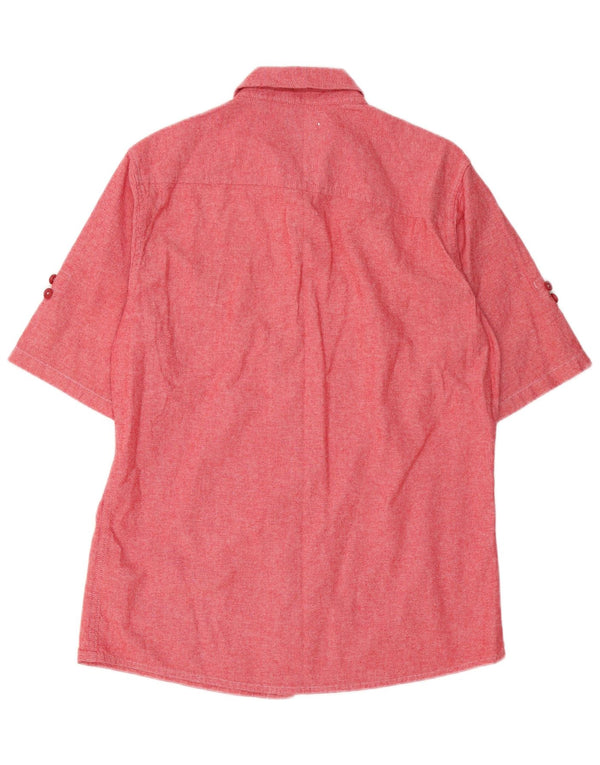Chemise À Manches Courtes Homme Animal Grand Coton Rouge