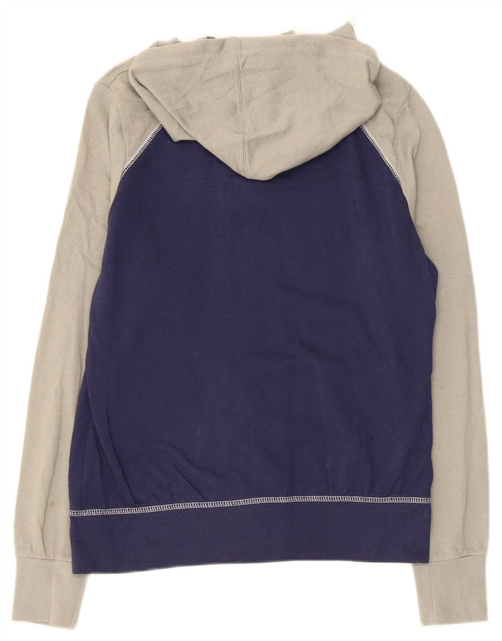 NFL Patriots Pull à capuche zippé pour femme UK 10 Petit colorblock bleu marine