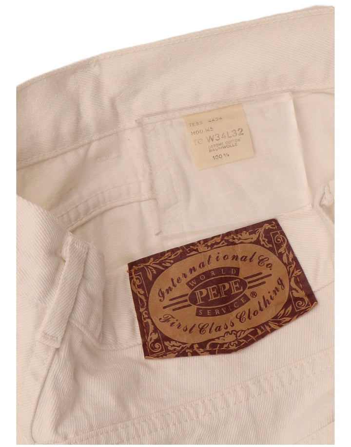 PEPE JEANS Jean droit homme W34 L27 coton blanc