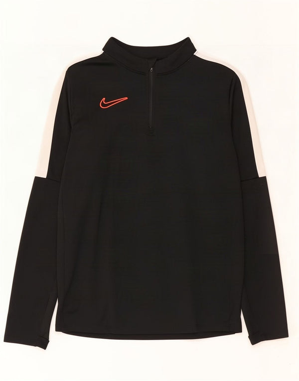Nike Garçon Dri Fit Haut à Manches Longues 12-13 Ans Large Noir Colorblock