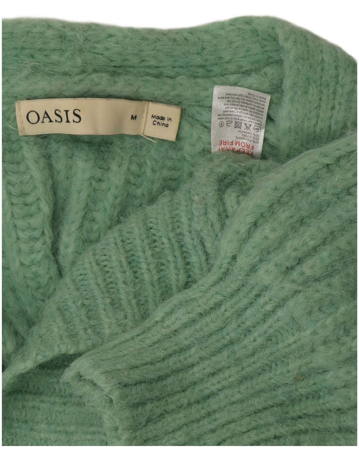 Oasis Cardigan coupe ample pour femme UK 14 en polyester vert moyen