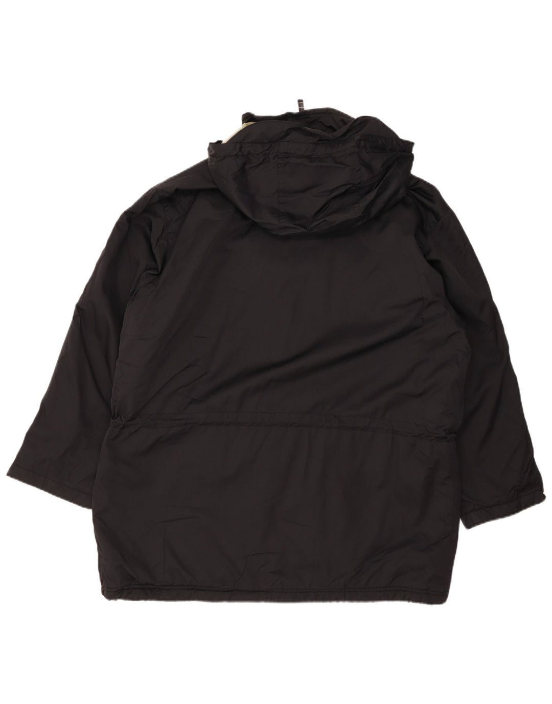 EDDIE BAUER Manteau coupe-vent surdimensionné à capuche pour femme UK 16 Large Noir