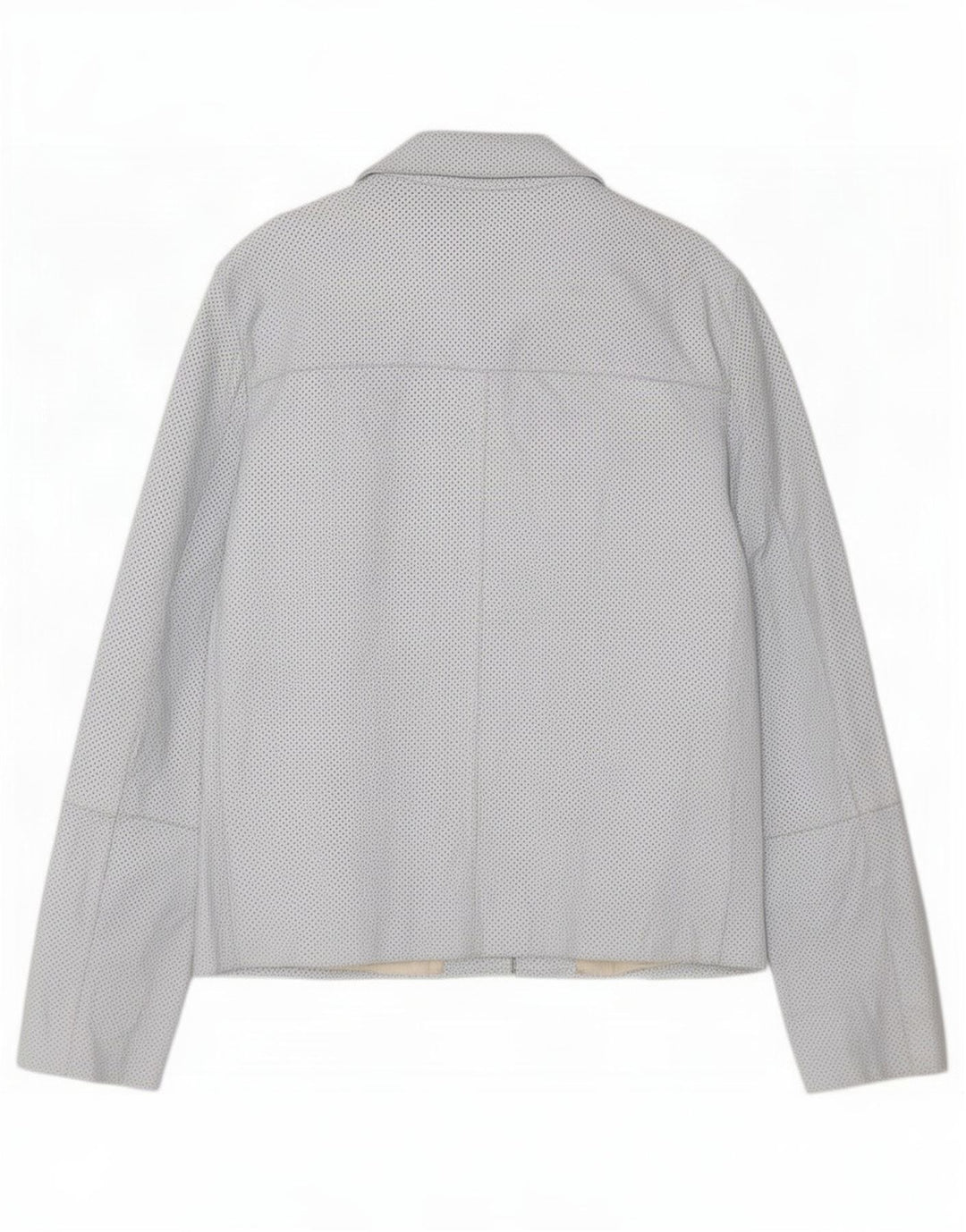 Marella Veste en cuir pour femme UK 16 Large Bleu à pois