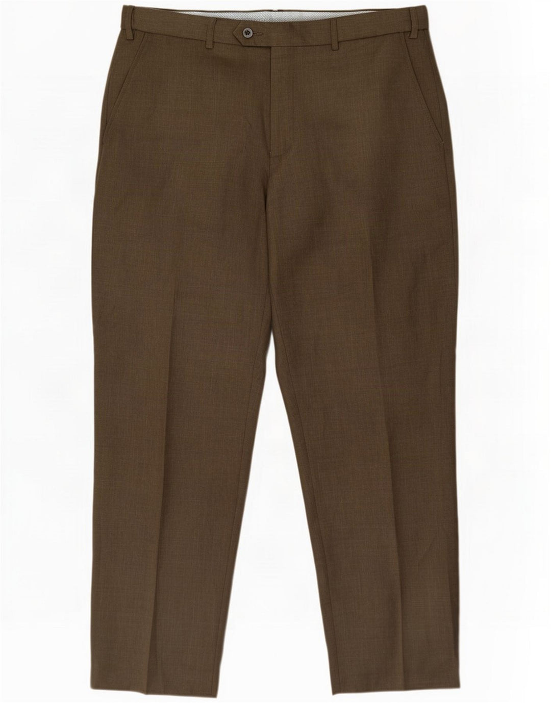 Marks & Spencer Pantalon de Costume Droit Homme W36 L31 Beige Polyester