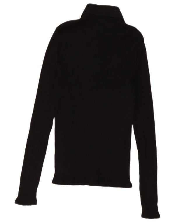 Massimo Dutti Haut Cardigan Femme UK 12 Moyen Noir