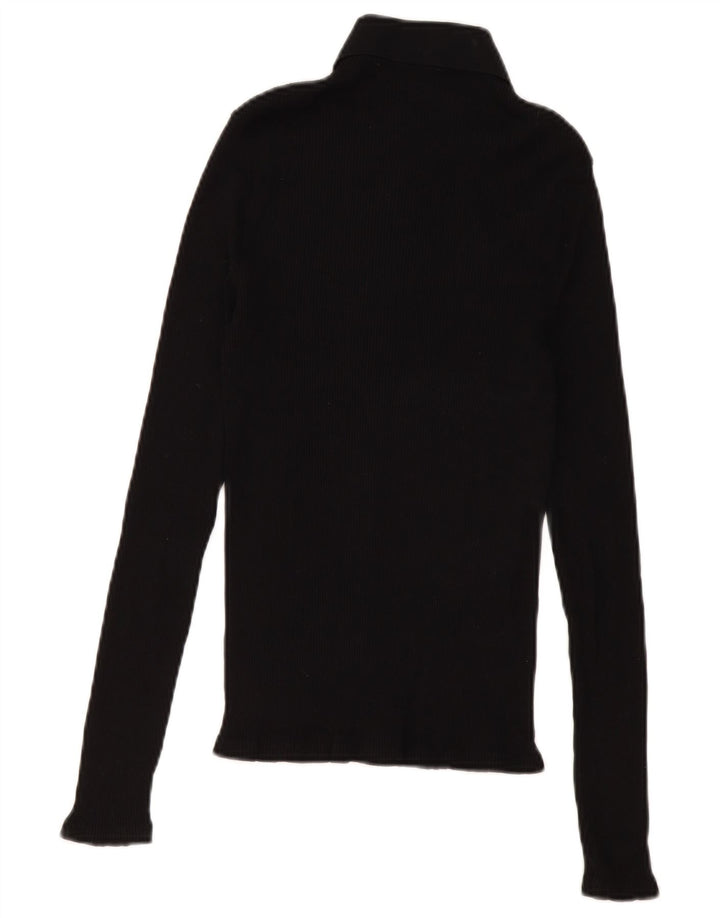 Massimo Dutti Haut Cardigan Femme UK 12 Moyen Noir