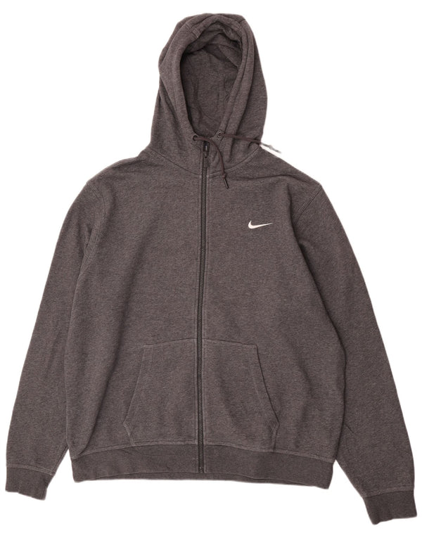 Nike Sweat à capuche zippé pour homme 2XL Gris Coton Sports