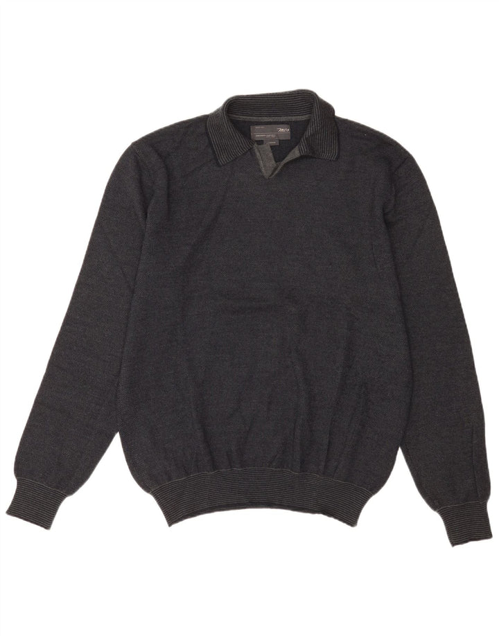 Marlboro Classics Pull à col polo pour homme Grande laine grise