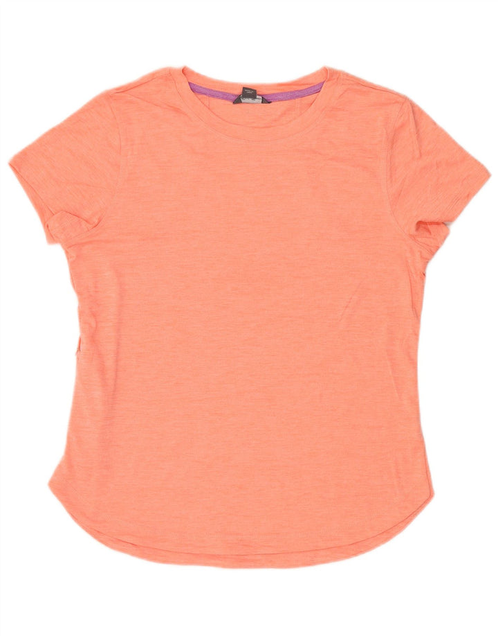 EDDIE BAUER T-Shirt Femme Top UK 14 Rose Moyen Polyester