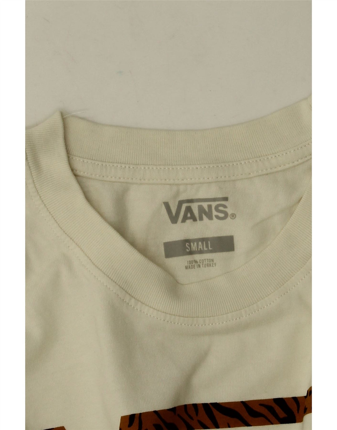 Vans Haut graphique à manches longues pour hommes en coton blanc cassé