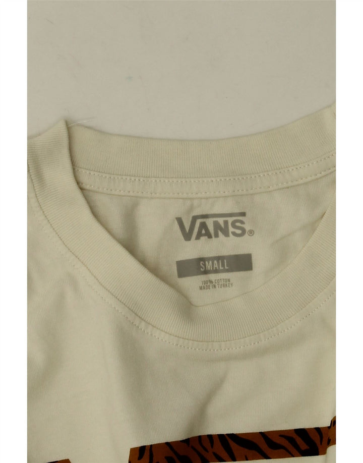 Vans Haut graphique à manches longues pour hommes en coton blanc cassé
