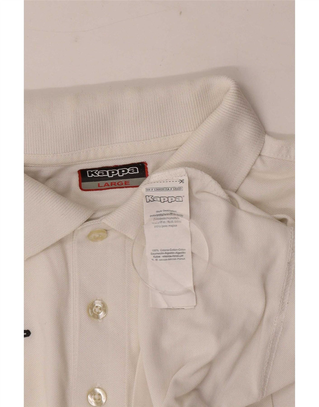 Kappa Polo Homme Grand Blanc Coton