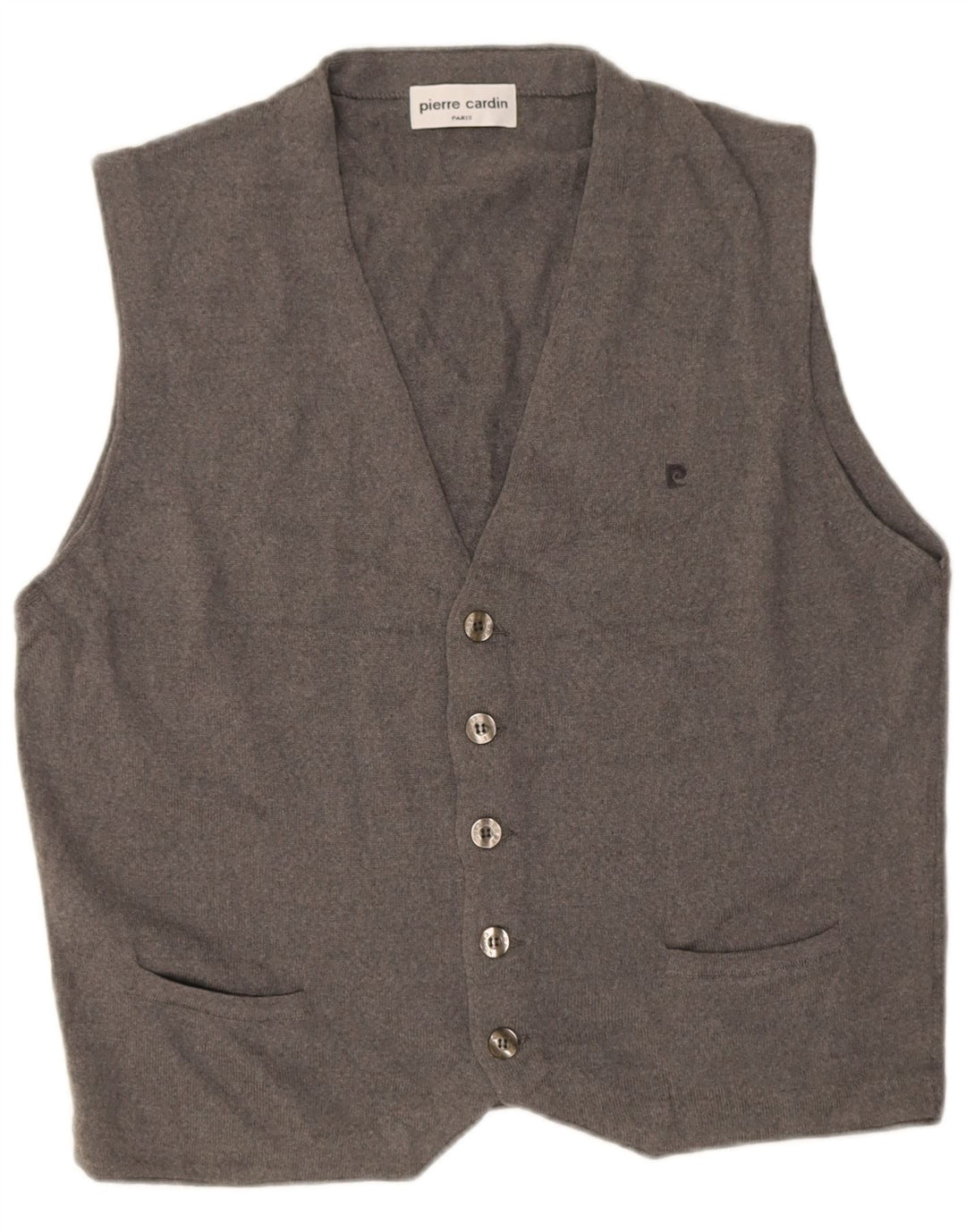 Pierre Cardin Gilet Homme IT 52 Grand Gris Acrylique