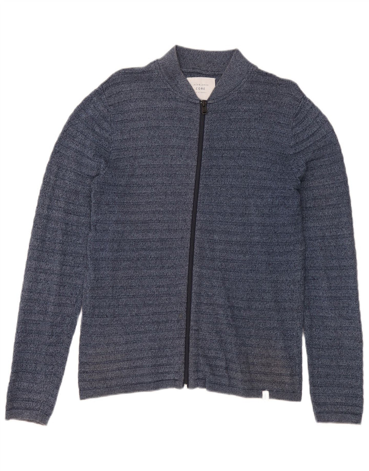 Jack & Jones Cardigan Homme Pull Petit Bleu Marine Rayé