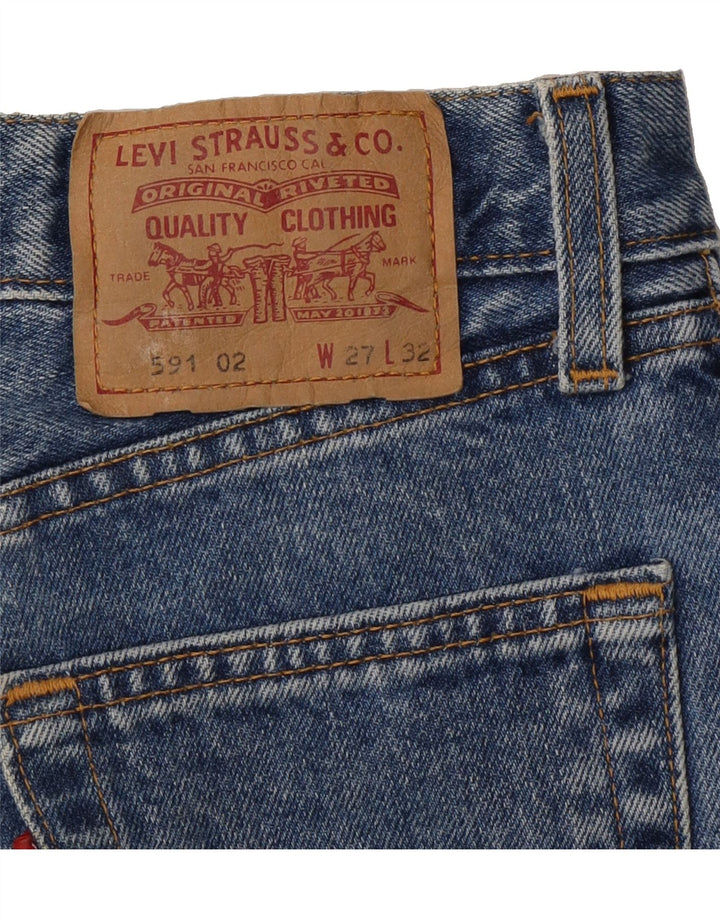 LEVI'S Womens 591 Straight Jeans W27 L32 Blue Vintage Levi's and Second-Hand Levi's from Messina Hembry 
