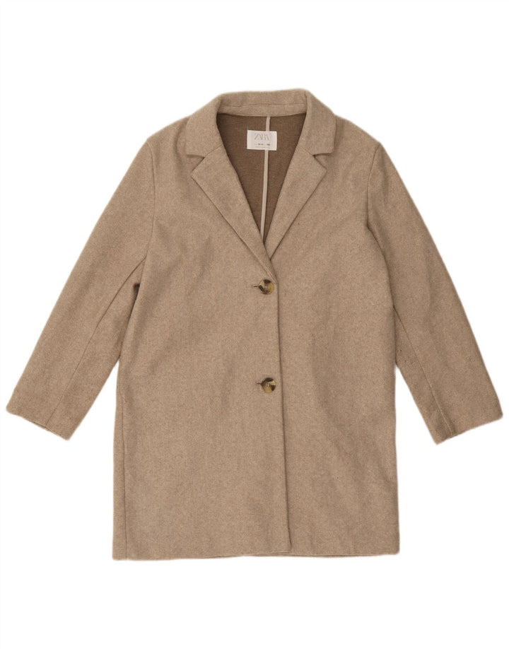 Zara Manteau Filles 13-14 ans Beige Polyester