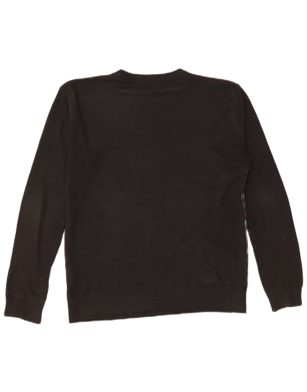 Pierre Cardin Pull à col rond pour homme en polyester géométrique noir