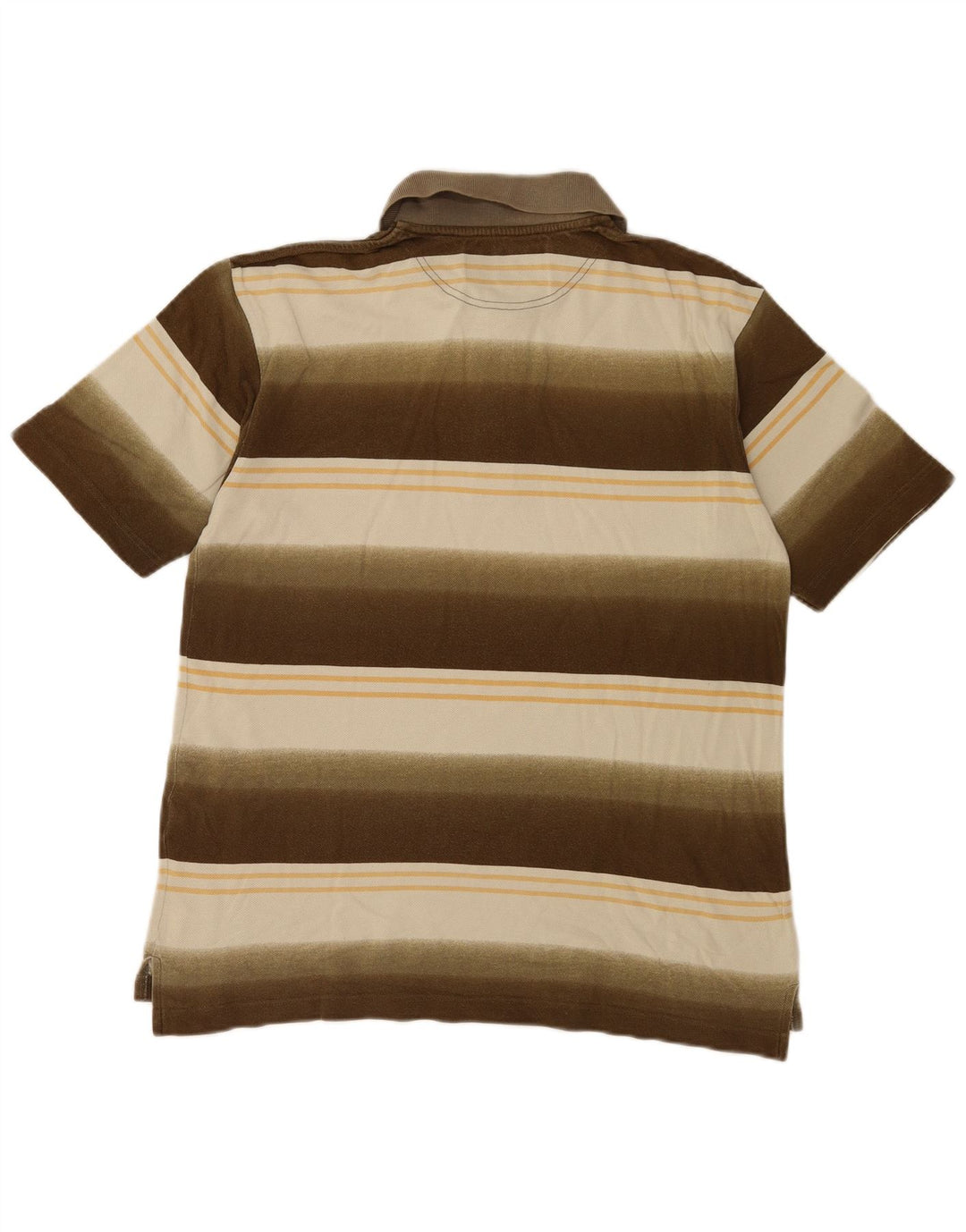 Sergio Tacchini Polo Homme Coton Rayé Marron Moyen