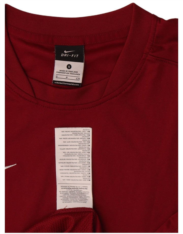 Nike Hommes Dri Fit Graphic T-Shirt Haut Petit Bordeaux Polyester