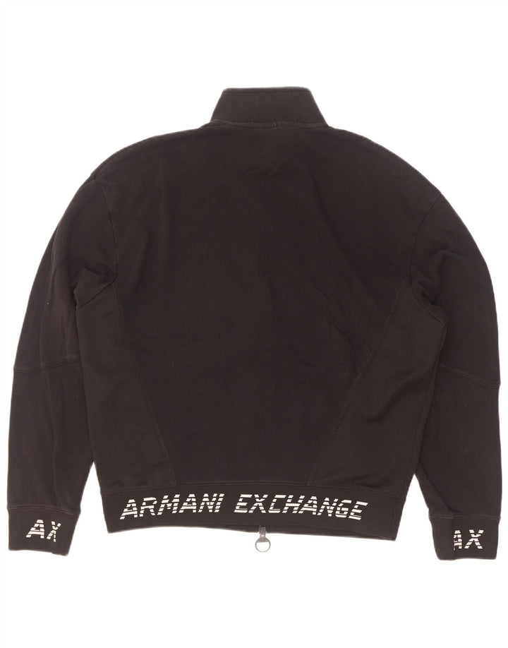 Armani Exchange Veste de Survêtement Graphique Homme Noir Moyen Coton