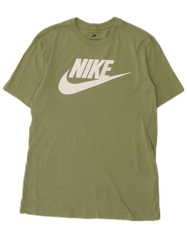 Nike T-shirt graphique pour homme en coton kaki Taille S