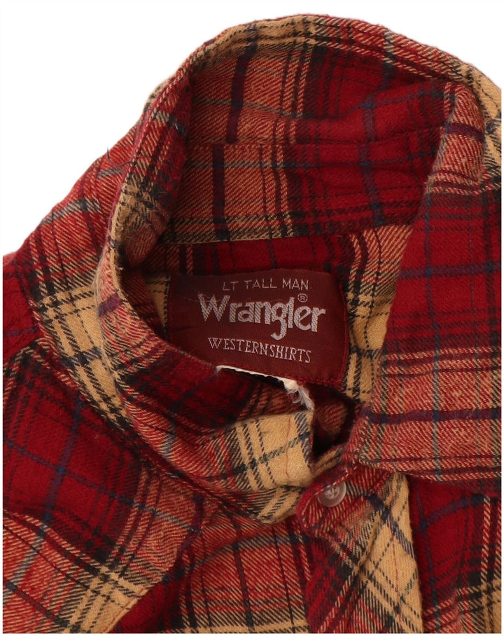 Wrangler Chemise en flanelle pour homme à carreaux rouges
