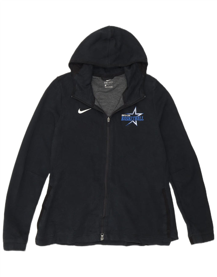 Nike Pull à capuche zippé pour femme UK 16 Large Noir Polyester