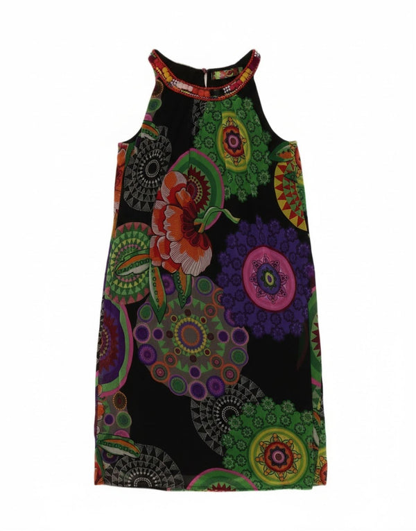 Desigual Robe dos nu surdimensionnée pour femme EU 34 XS Noir Floral