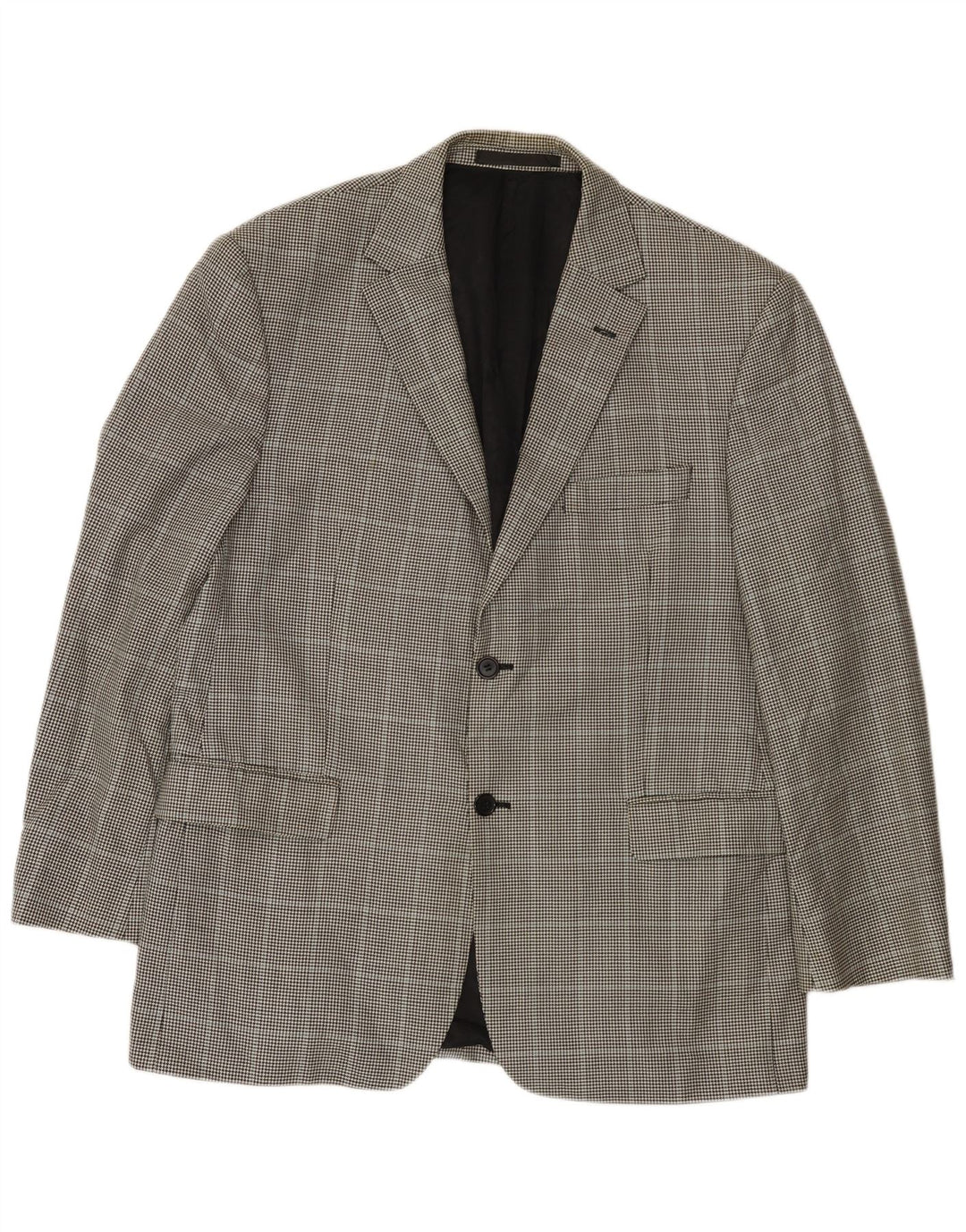 Marks & Spencer Veste blazer à 2 boutons pour homme UK 42 Large pied-de-poule noir