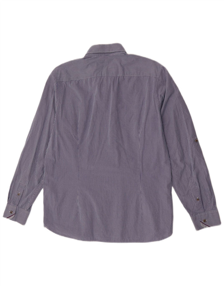 Ted Baker Chemise Homme Taille 5 XL Bleu Marine Vichy Coton