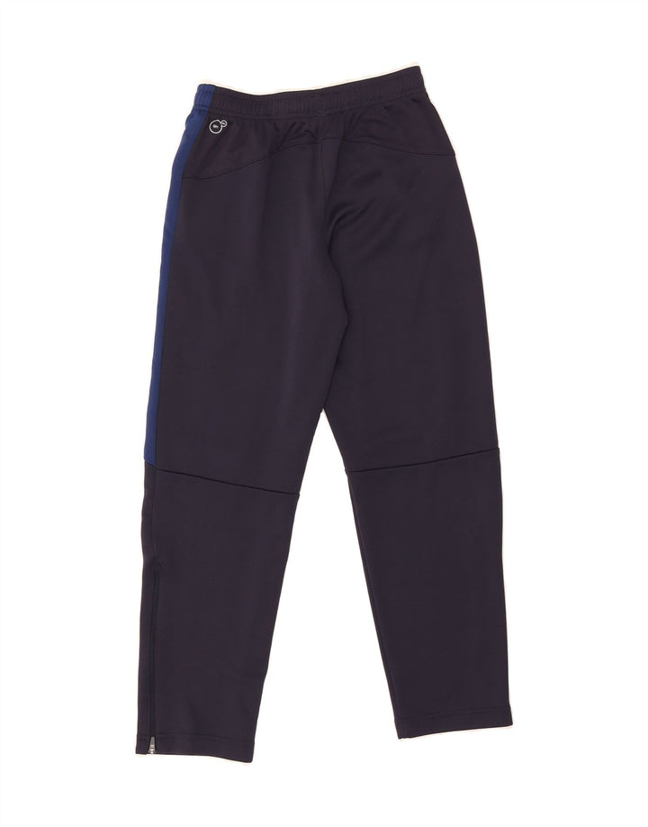 PUMA Boys Tracksuit Trousers 11-12 Years  Navy Blue Colourblock Polyester Vintage Puma and Second-Hand Puma from Messina Hembry 