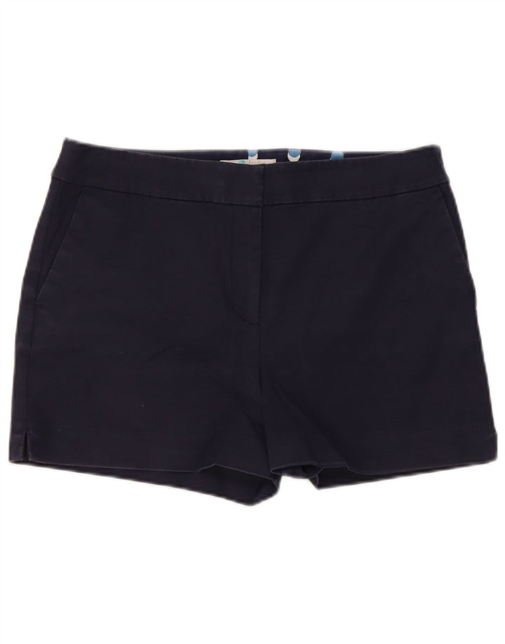 Short Chino Boden Femme UK 12 Medium W30 Bleu Marine Coton