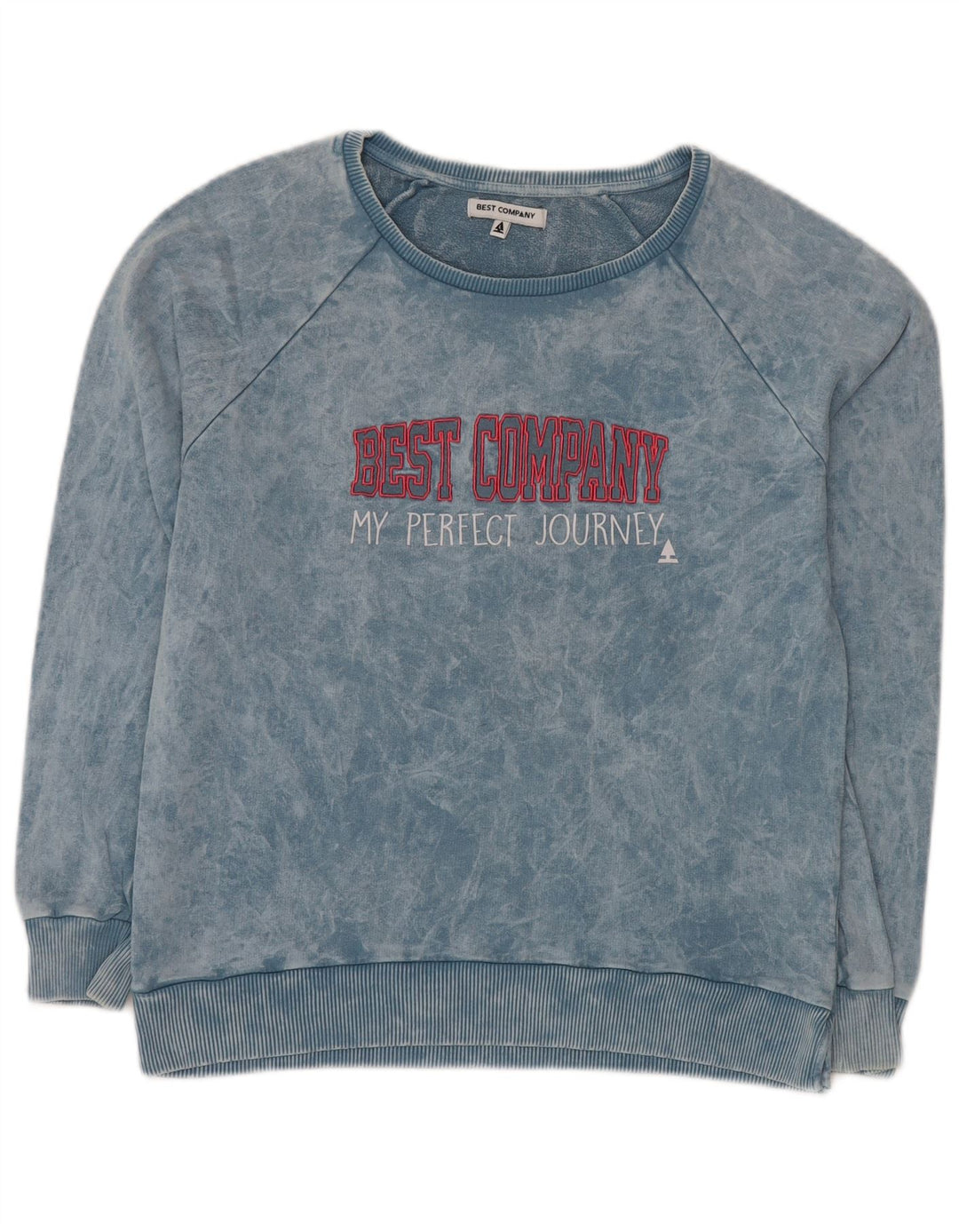 Best Company Sweat-shirt graphique pour homme en coton bleu tie-dye