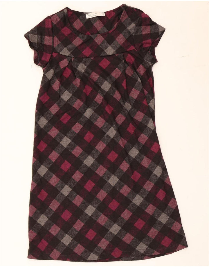 Zara Robe droite pour femme UK 8 Petit carreaux multicolores