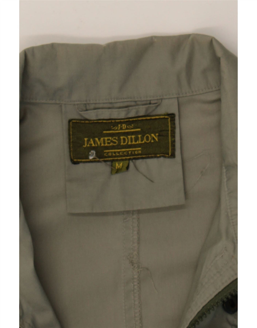 JAMES DILLON Mens Bomber Jacket UK 38 Medium Khaki Microfibers Vintage James Dillon and Second-Hand James Dillon from Messina Hembry 