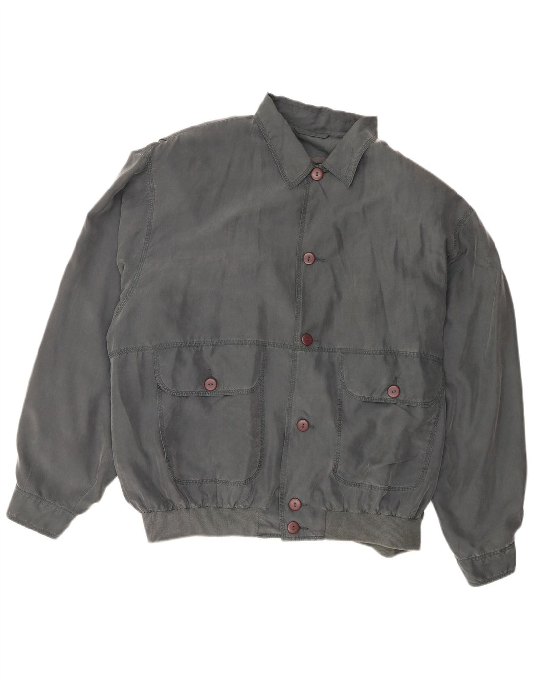 vintage Mens Bomber Jacket UK 40 Grande Soie Grise